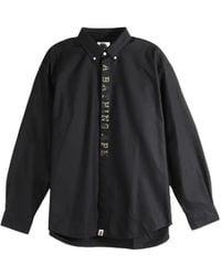 A Bathing Ape - 1St Overhemd Met Logo-Print En Knopen - Lyst