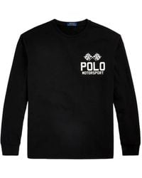 Polo Ralph Lauren - T-Shirt Met Lange Mouwen En Grafische Print - Lyst
