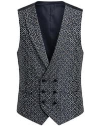 ROBERTO VINCENTI - Geometric-Print Double-Breasted Waistcoat - Lyst