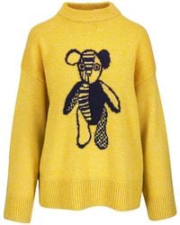 The Elder Statesman - Pali Teddy Crew Printed Sweater - Lyst
