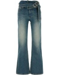 Y. Project - Cotton Wrap-Belt Flared Jeans - Lyst