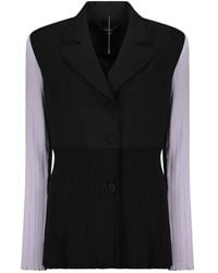 Ellery - Pleated Single-Breasted Blazer - Lyst
