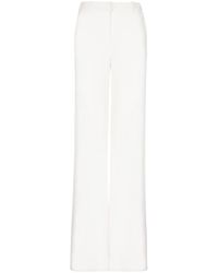 Balmain - Pantalones palazzo de crepe blanco - Lyst