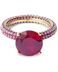 Izabel Display - Mega Circle Pavé Ring - Lyst
