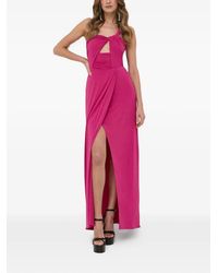 Patrizia Pepe - Knot-Detail Cut-Out Maxi Dress - Lyst