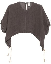 120% Lino - Asymmetric Tassel-Detail Blouse - Lyst
