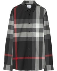 Burberry - Plaid Pattern Shirt - Lyst