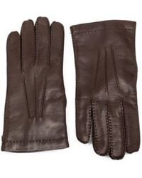 Eleventy - Stitched-Detail Leather Gloves - Lyst