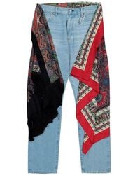 Junya Watanabe - Jeans Met Bandana Vlak En Paisley-Print - Lyst