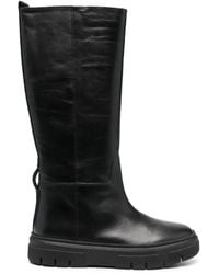 Geox - Isotte Leather Knee-High Boots - Lyst