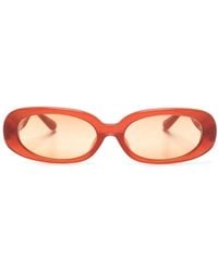 Linda Farrow - Cara Oval-Frame Tinted Sunglasses - Lyst