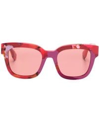 Gucci - Tortoiseshell Square-Frame Sunglasses - Lyst
