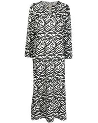 Bambah - Geometric-Pattern Print Midi Dress - Lyst