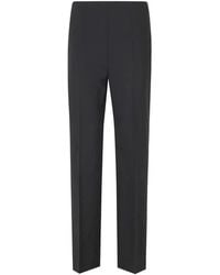 Alberta Ferretti - Pressed-Crease Straight-Leg Trousers - Lyst