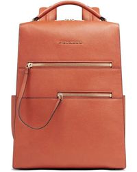 Piquadro - Zip Leather Backpack - Lyst