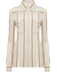 Chloé - Camisa a rayas de algodón - Lyst