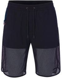 Nicolo' Beretta - Mesh-Panel Lace-Up Shorts - Lyst