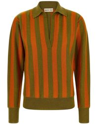 Alberto Biani - Striped Polo Top - Lyst