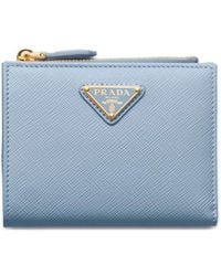 Prada - Small Saffiano-Leather Wallet - Lyst