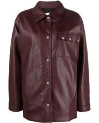 Iceberg - Faux-leather Shirt Jacket - Lyst