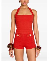 retroféte - Top Leslie Con Scollo All'Americana - Lyst