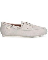 Love Moschino - Suede Boat Shoes - Lyst