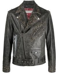 Golden Goose - Leather Stud-Detailing Jacket - Lyst