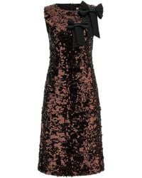 Ganni - Demitasse Polyester Velvet Sequins Midi Dress - Lyst