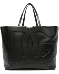 Dolce & Gabbana - Logo-embossed Leather Tote Bag - Lyst