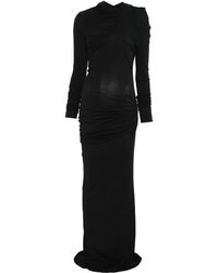 Entire studios - Draped Cowl-Neck Maxi Dress - Lyst