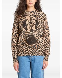 Desigual - X Disney Minnie Mouse Leopard-Print Sweater - Lyst