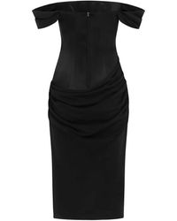 alex perry mila velvet midi dress Alex Perry Gathered Stretch-velvet Midi Dress - Women - Violet Dresses
