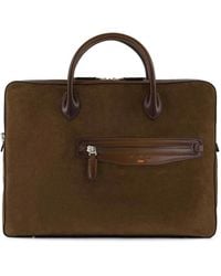 Santoni - Top-Handles Suede Tote Bag - Lyst