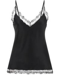Ermanno Scervino - Lace-Trim V-Neck Sleeveless Blouse - Lyst