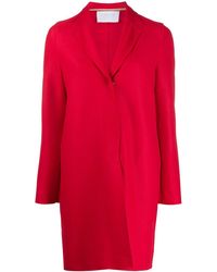 Harris Wharf London Manteau boutonné droit - Rouge
