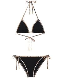 Burberry - Bikini de triángulo con motivo Vintage Check - Lyst
