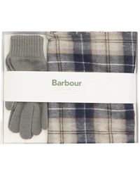 Barbour - Set Sciarpa E Guanti A Quadri - Lyst