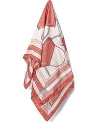 BOSS - Graphic-Print Silk Scarf - Lyst