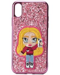 Chiara Ferragni Funda de iPhone X/XS con purpurina - Rosa