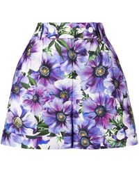 Dolce & Gabbana プリント ショートパンツ - パープル