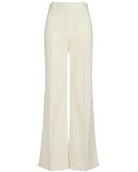 Victoria Beckham - Alina Pressed-Crease Wide-Leg Trousers - Lyst