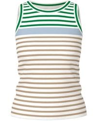 Marc Cain - Ringel Striped Sleeveless Top - Lyst