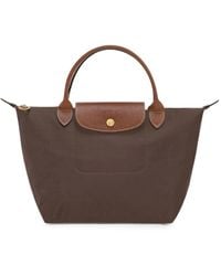Longchamp - S Le Pliage Leather-Trim Tote Bag - Lyst