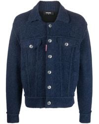 DSquared² - Button-up Wool-blend Jacket - Lyst