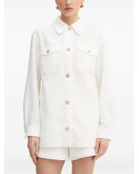 Guess - Eulalie Bouclé-Knit Button-Up Tweed Jacket - Lyst
