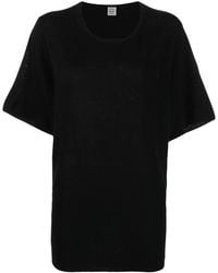 TOTEME - Short-Sleeved Silk T-Shirt - Lyst