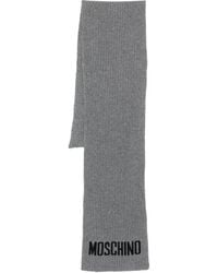 Moschino - Ribbed Logo Scarf - Lyst