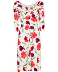 Diane von Furstenberg - Jim Floral-Print Midi Dress - Lyst