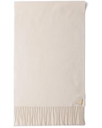 Prada - Triangle-Logo Fringed Scarf - Lyst