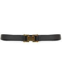 Elisabetta Franchi - Logo-Buckle Leather Belt - Lyst
